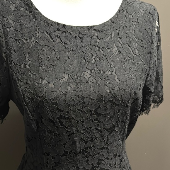 Lulu's Black Lace Fit and Flare Mini Dress - Picture 3 of 11